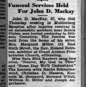 Obituary for John D. Mackay